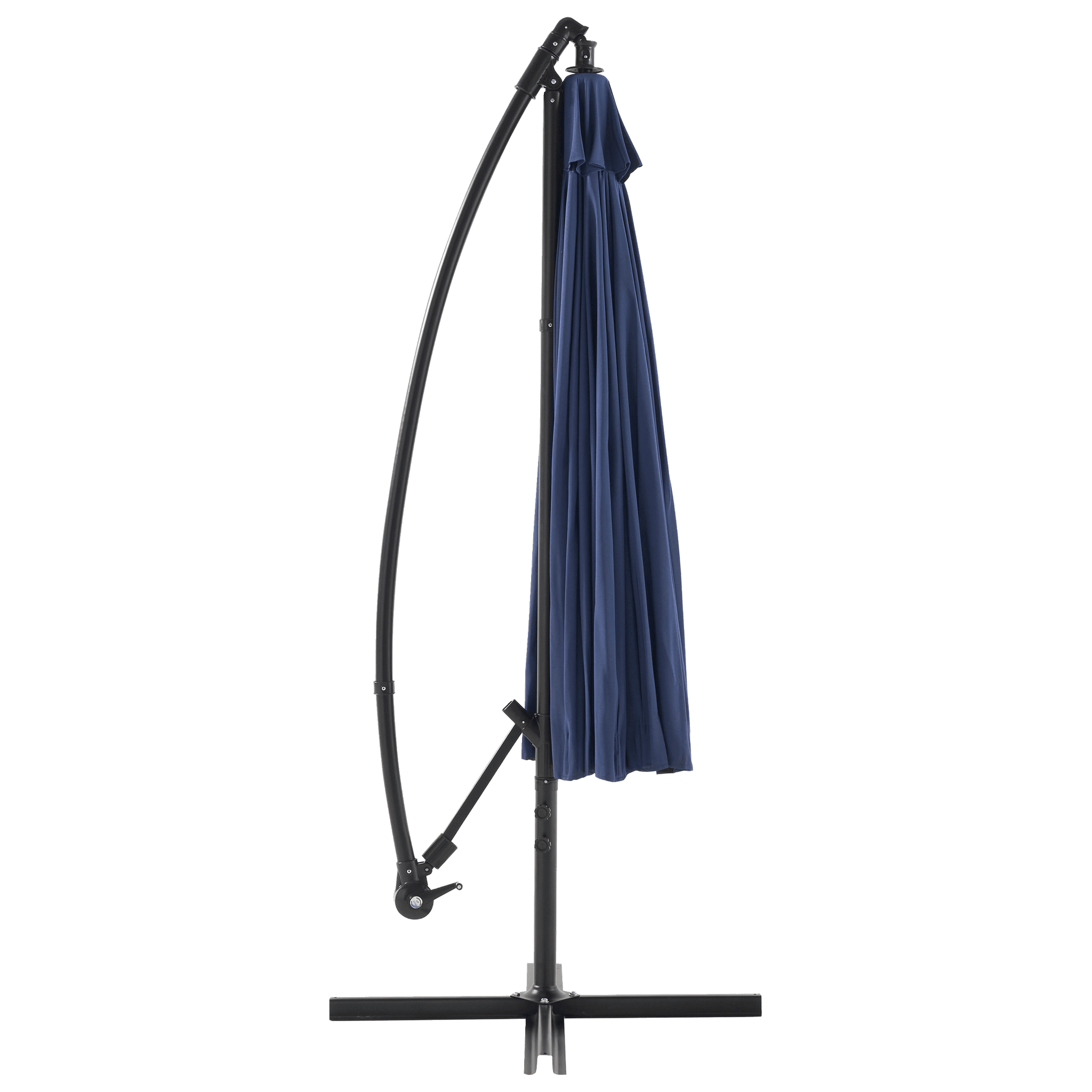 Ecloz - Parasol déporté pagode inclinable rond bleu Ø3m 210g/m² Efe ECLOZ - Imagen 4