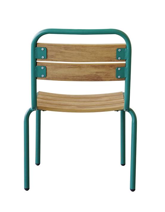 Ecloz - Chaise de jardin acier bois vert Elion ECLOZ - Image 3