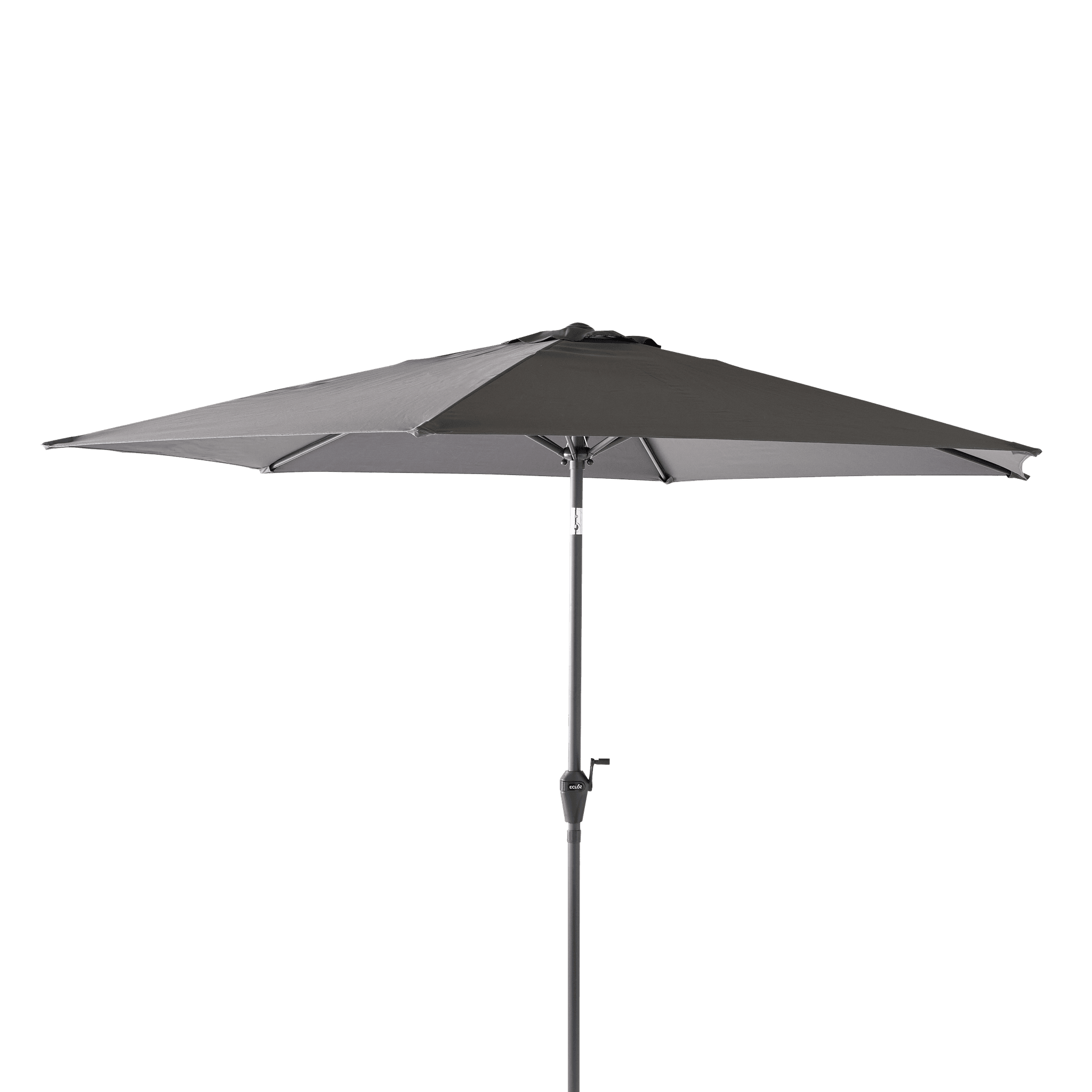 Ecloz - Parasol droit inclinable rond gris Ø3m 210g/m² Evan ECLOZ - Imagen 1