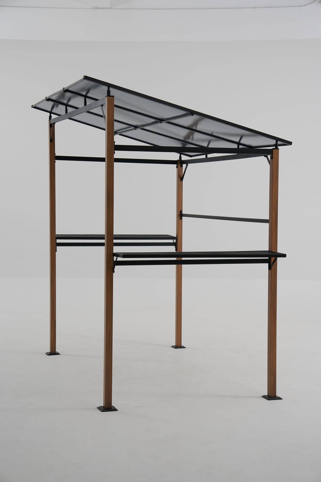 Ecloz - Abri barbecue alu acier 2,6x1,6m effet bois ECLOZ - Imagen 4