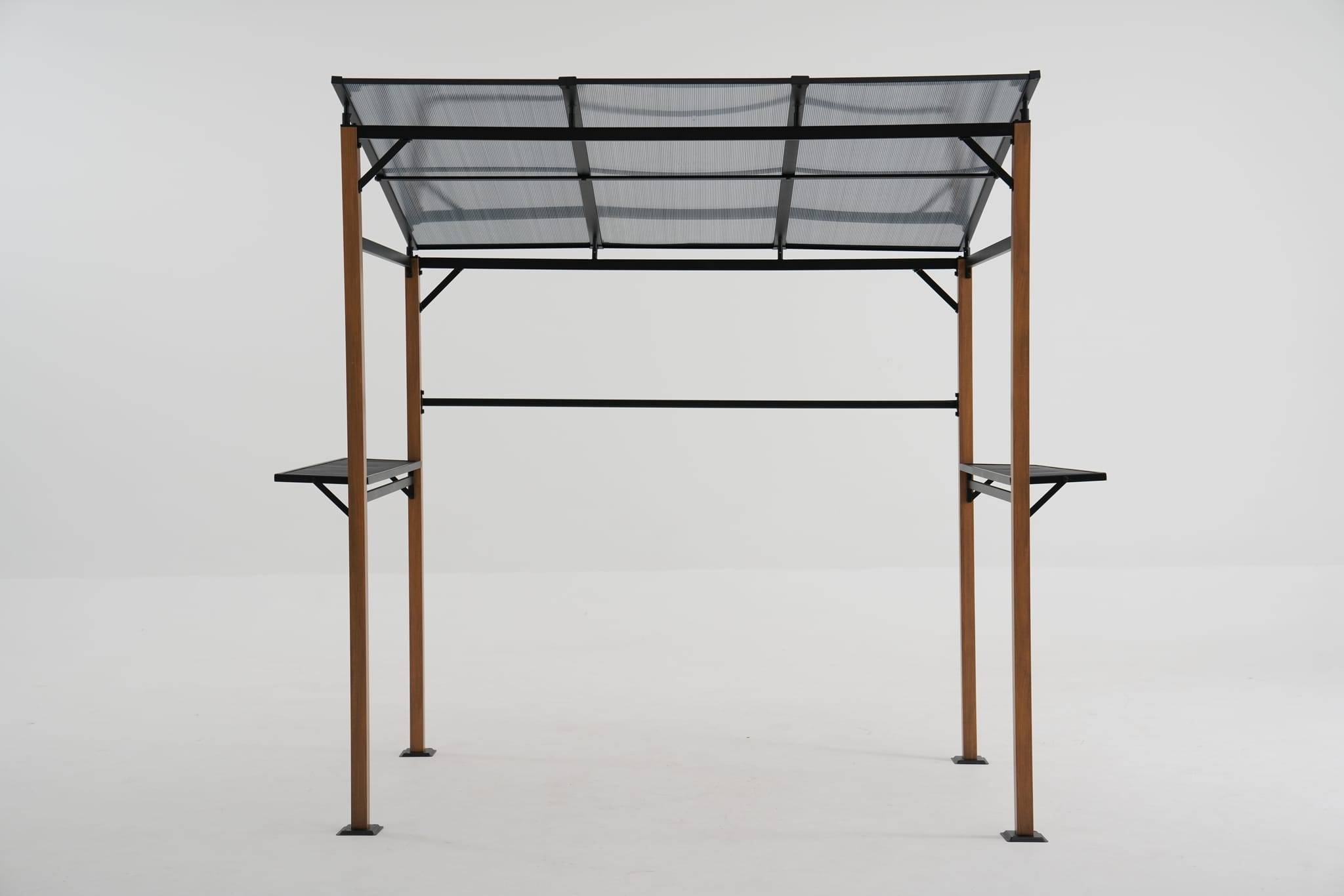 Ecloz - Abri barbecue alu acier 2,6x1,6m effet bois ECLOZ - Imagen 3