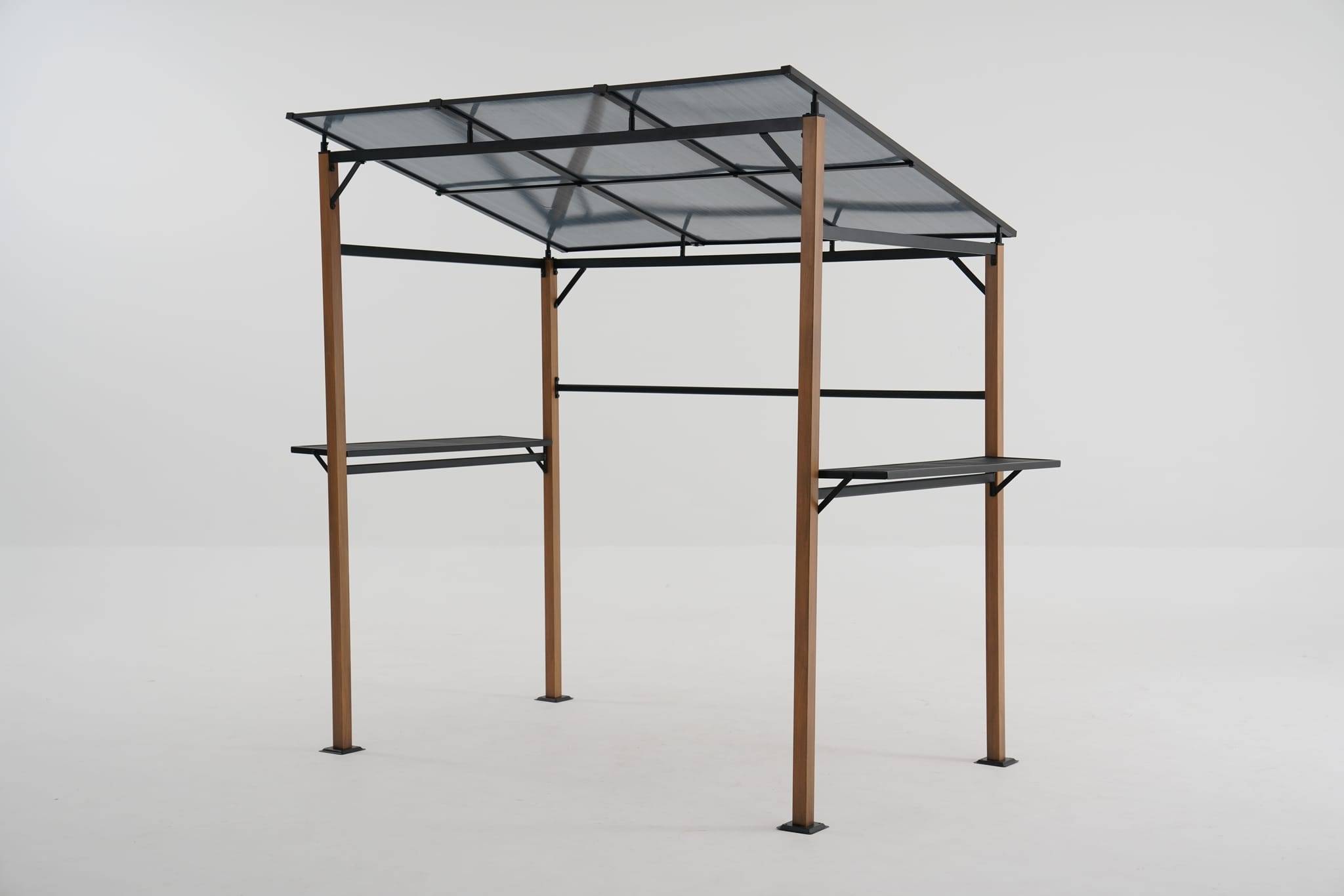 Ecloz - Abri barbecue alu acier 2,6x1,6m effet bois ECLOZ - Imagen 1