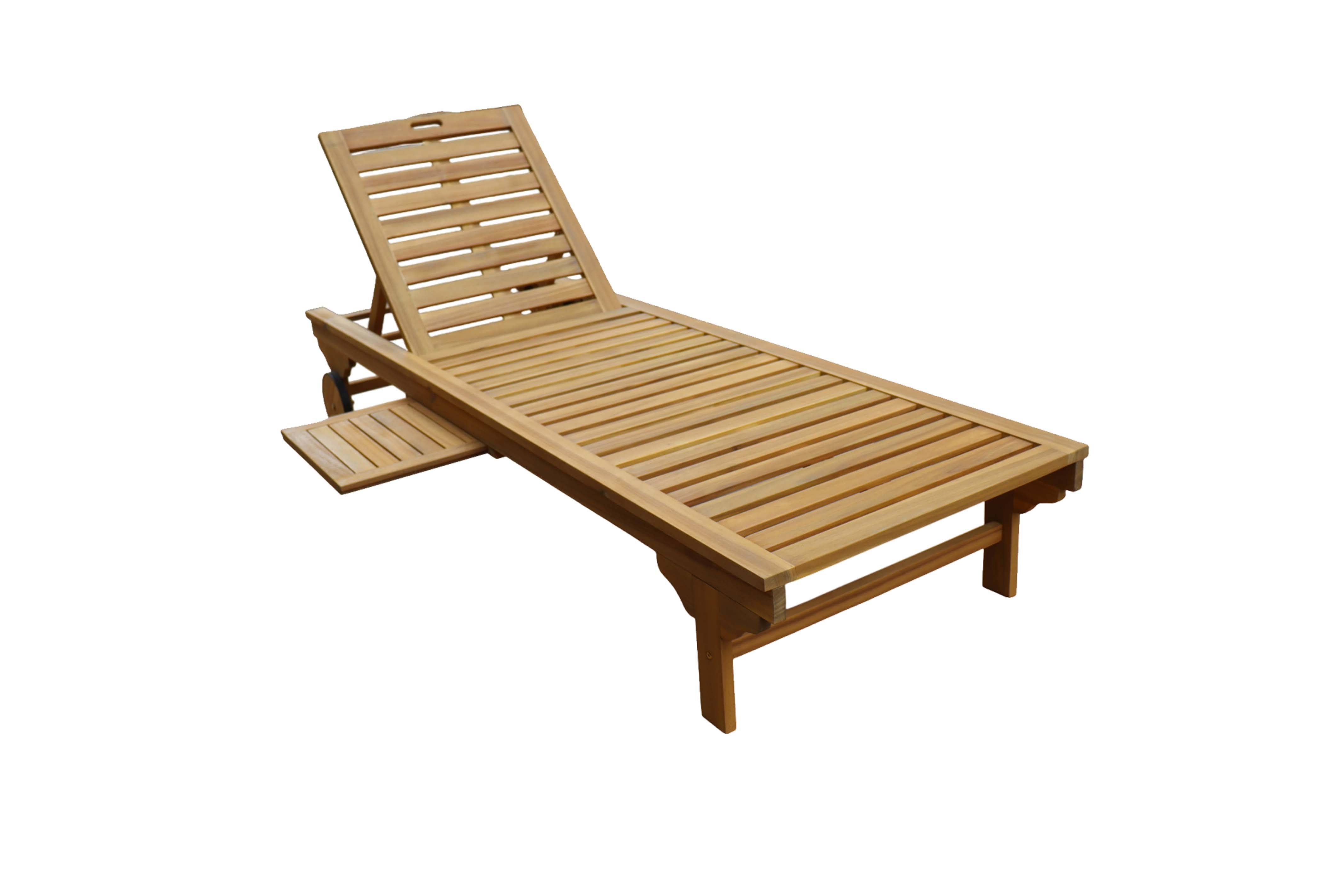 Ecloz - Bain de soleil avec coussin bois à roulettes Elorah ECLOZ - Imagen 1