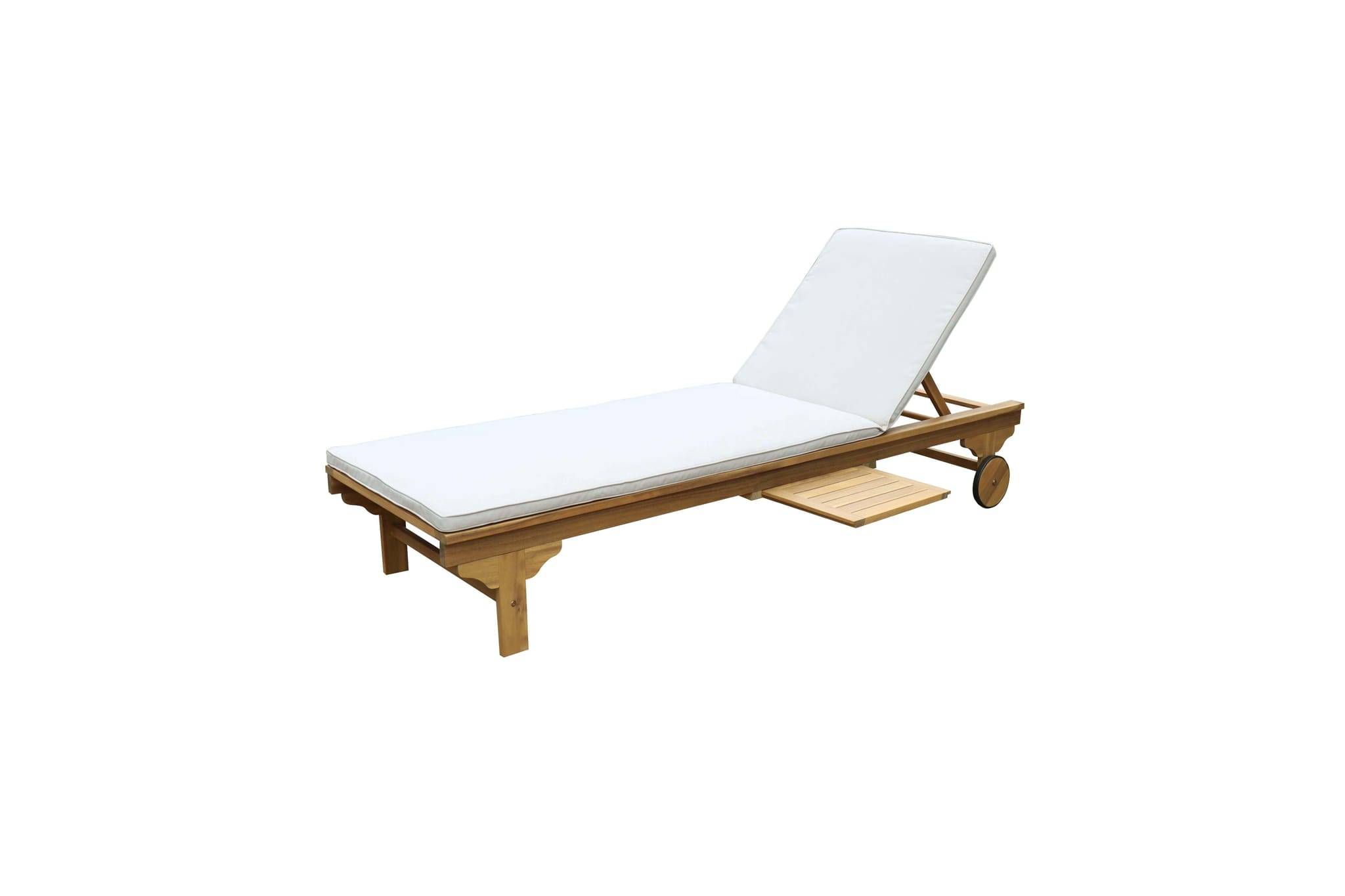 Ecloz - Bain de soleil avec coussin bois à roulettes Elorah ECLOZ - Imagen 4