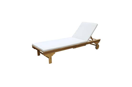 Ecloz - Bain de soleil avec coussin bois à roulettes Elorah ECLOZ - Image 2