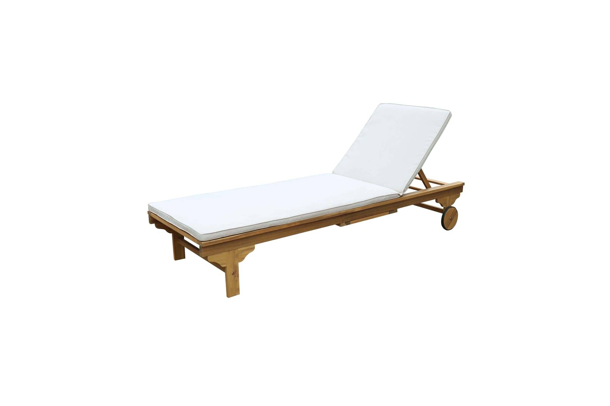 Ecloz - Bain de soleil avec coussin bois à roulettes Elorah ECLOZ - Imagen 2