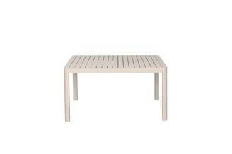 Ecloz - Table de jardin carrée extensible alu sable 6/8 personnes Eno - ECLOZ