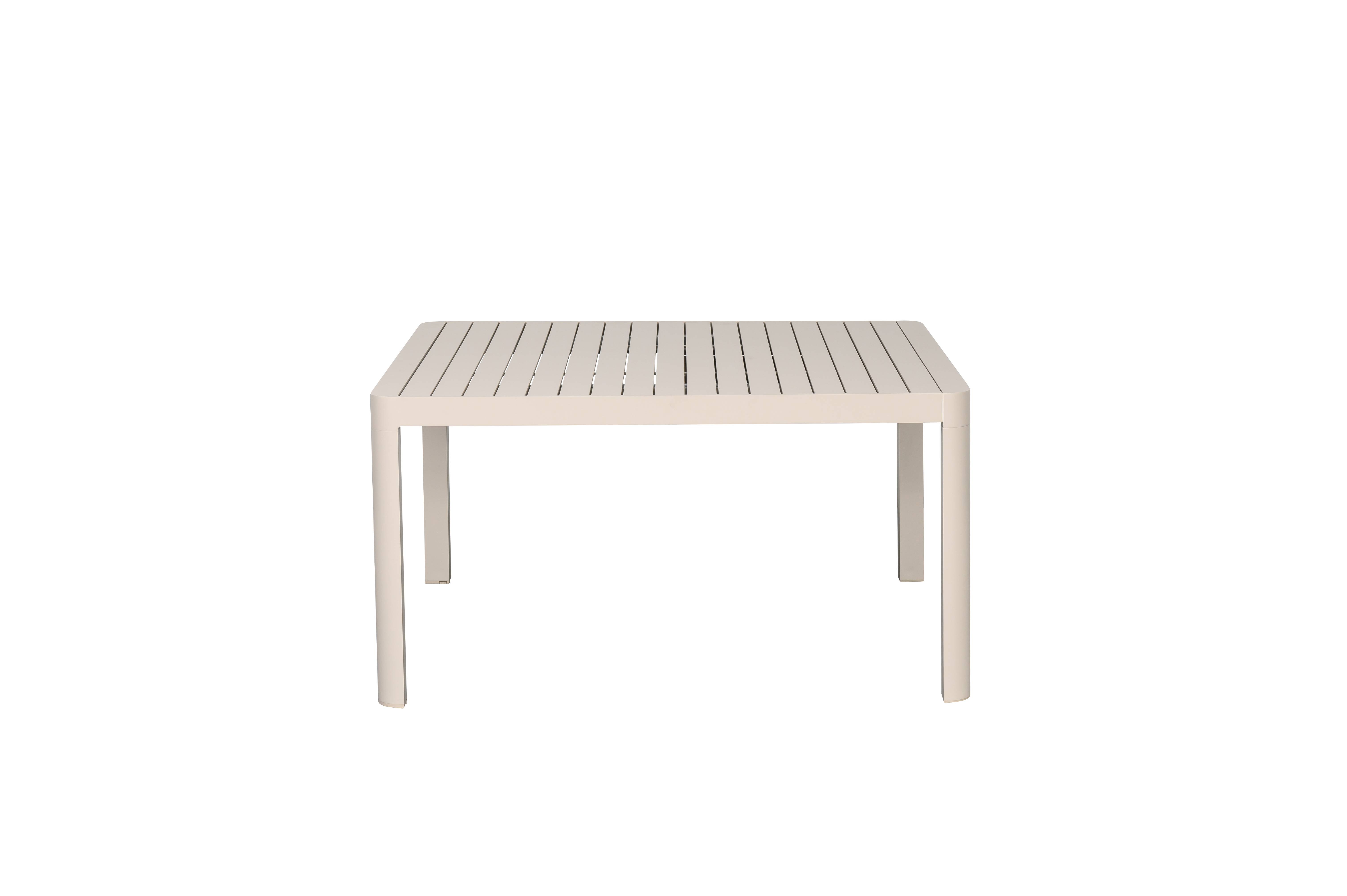 Ecloz - Table de jardin carrée extensible alu sable 6/8 personnes Eno - ECLOZ