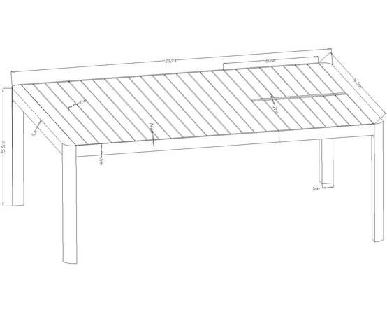 Ecloz - Table de jardin carrée extensible alu sable 6/8 personnes Eno - ECLOZ - Image 7