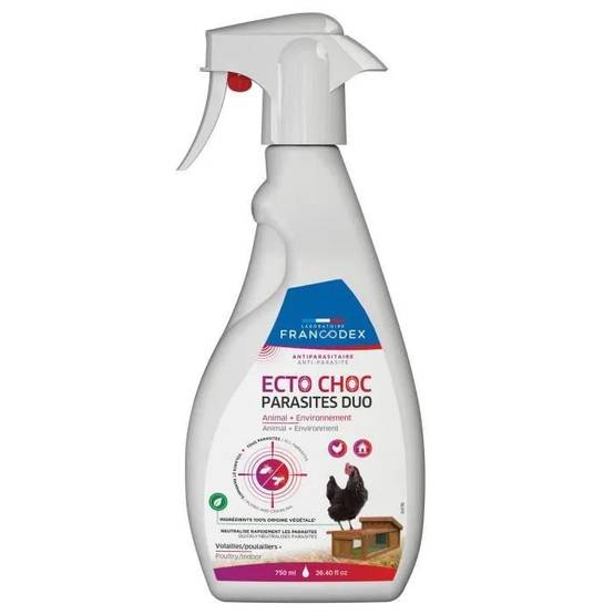 Spray antiparasitaire 750 ml pour volailles sans rinçage - Francodex