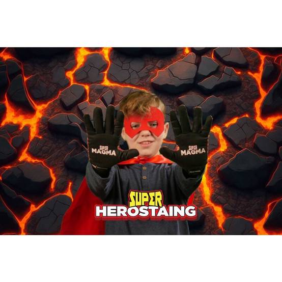 Gants enfant SUPERMAGMA réagit aux UV polyester gris 6-8 ans - Rostaing - Image 1