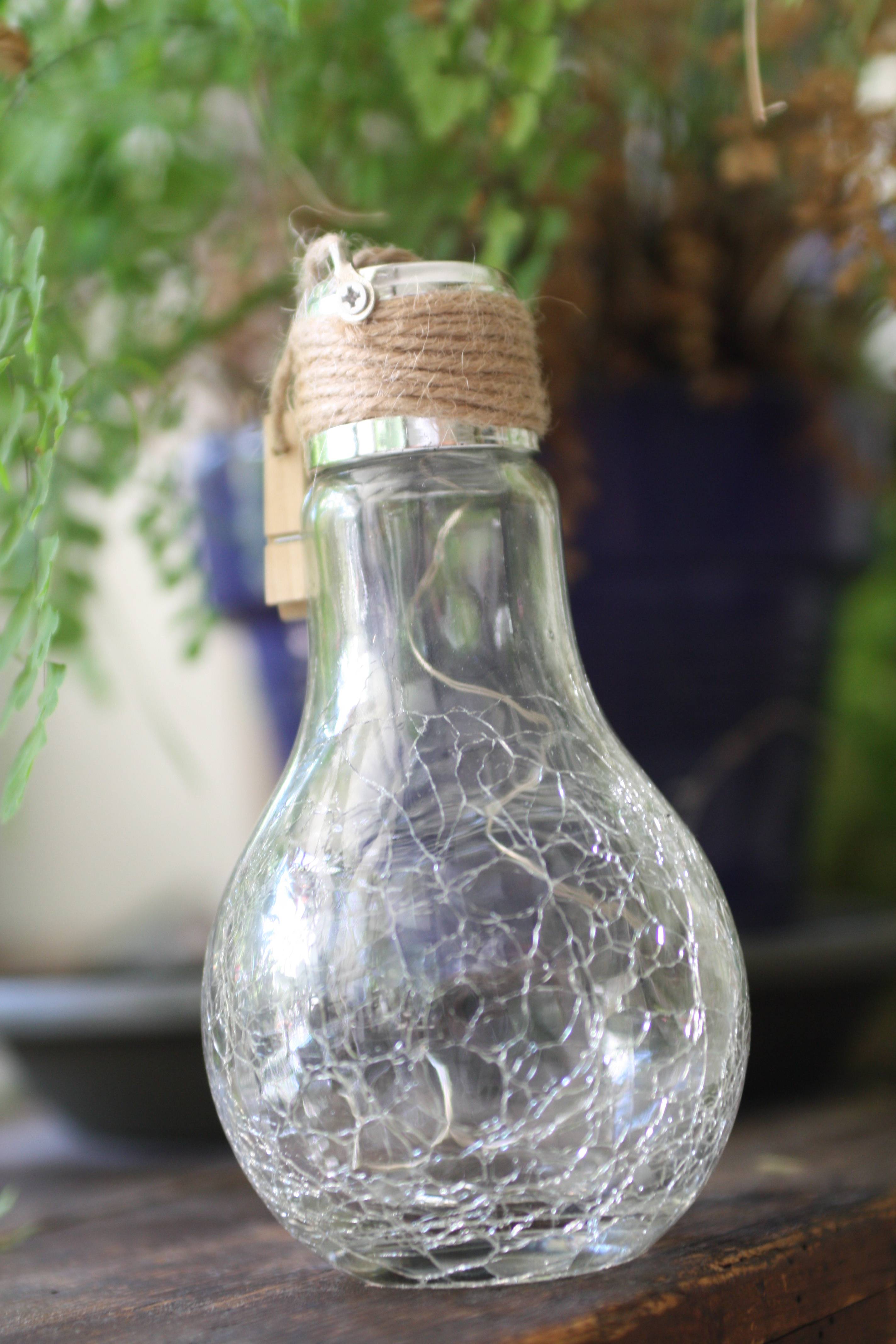 Ecloz - Ampoule solaire déco à poser verre craquelé 8 lumens - ECLOZ - Imagen 5