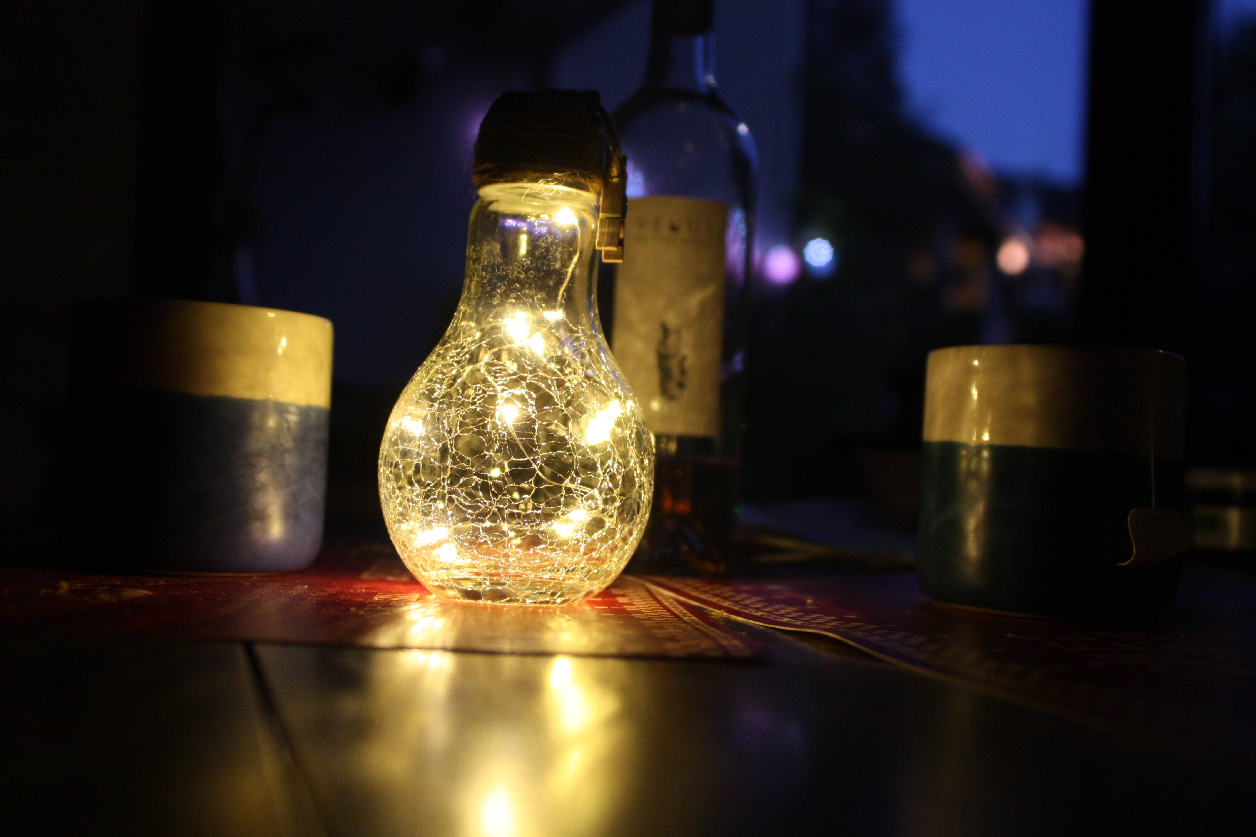 Ecloz - Ampoule solaire déco à poser verre craquelé 8 lumens - ECLOZ