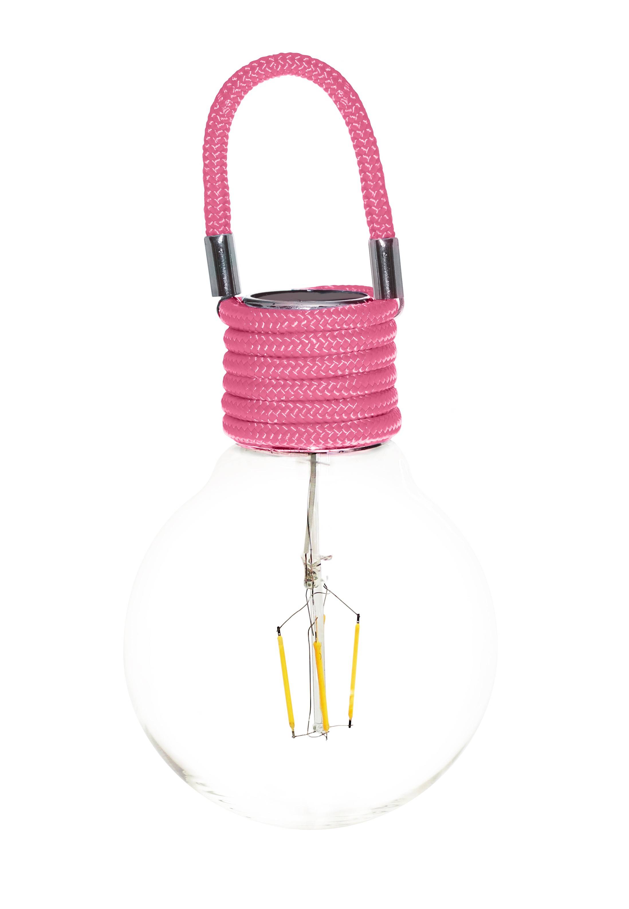 Ecloz - Ampoule solaire déco verre Ø 12 cm 4 lumens rose - ECLOZ - Imagen 2