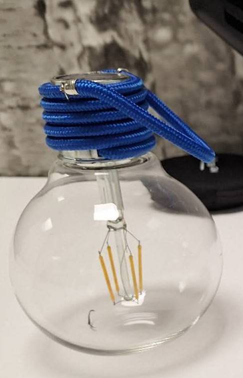 Ecloz - Ampoule solaire déco verre Ø 12 cm 4 lumens bleue - ECLOZ - Image 2