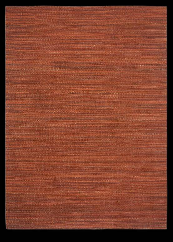 Ecloz - Tapis en coton et jute coloris brique 200x140 - ECLOZ
