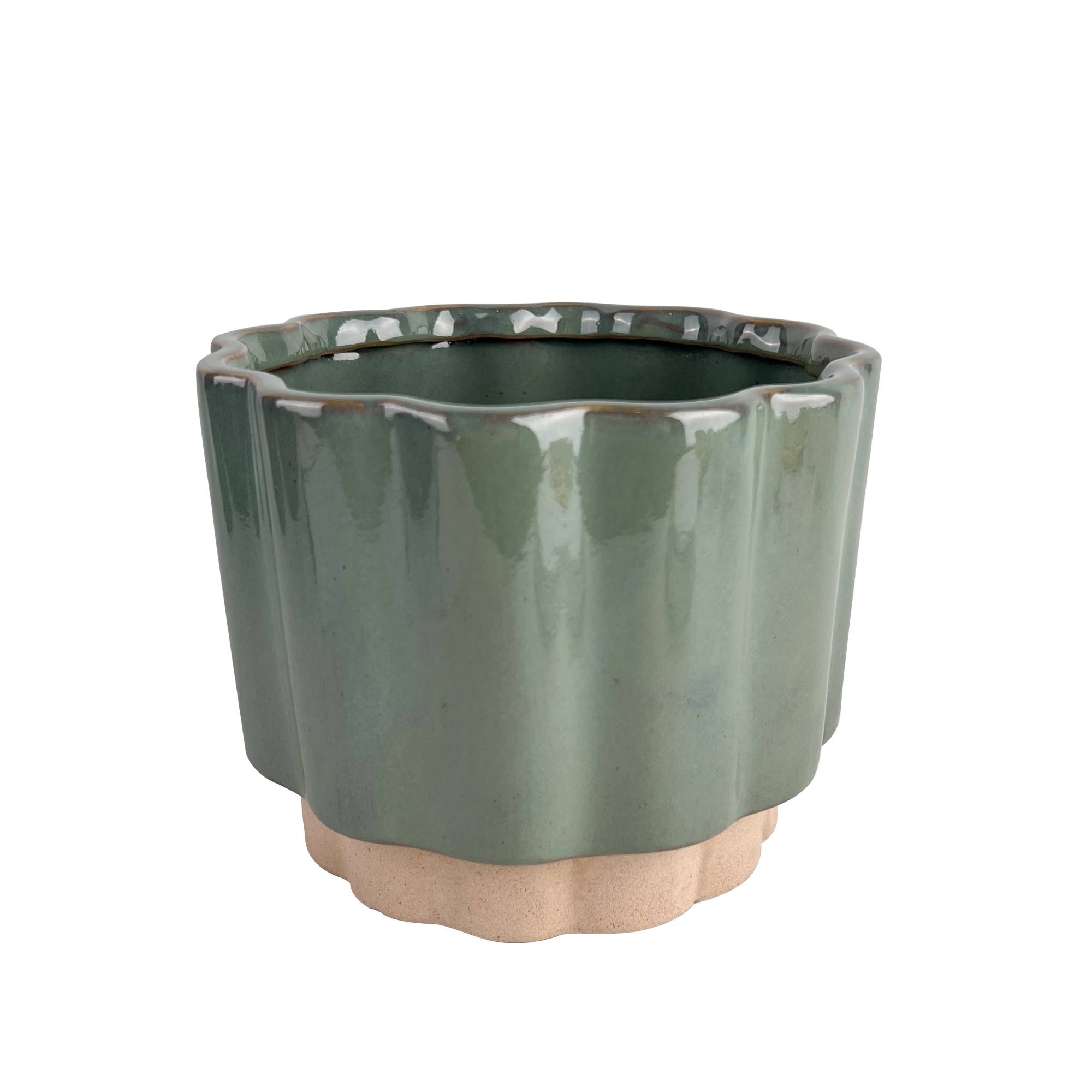 Ecloz - Cache-pot fleur vert - ECLOZ