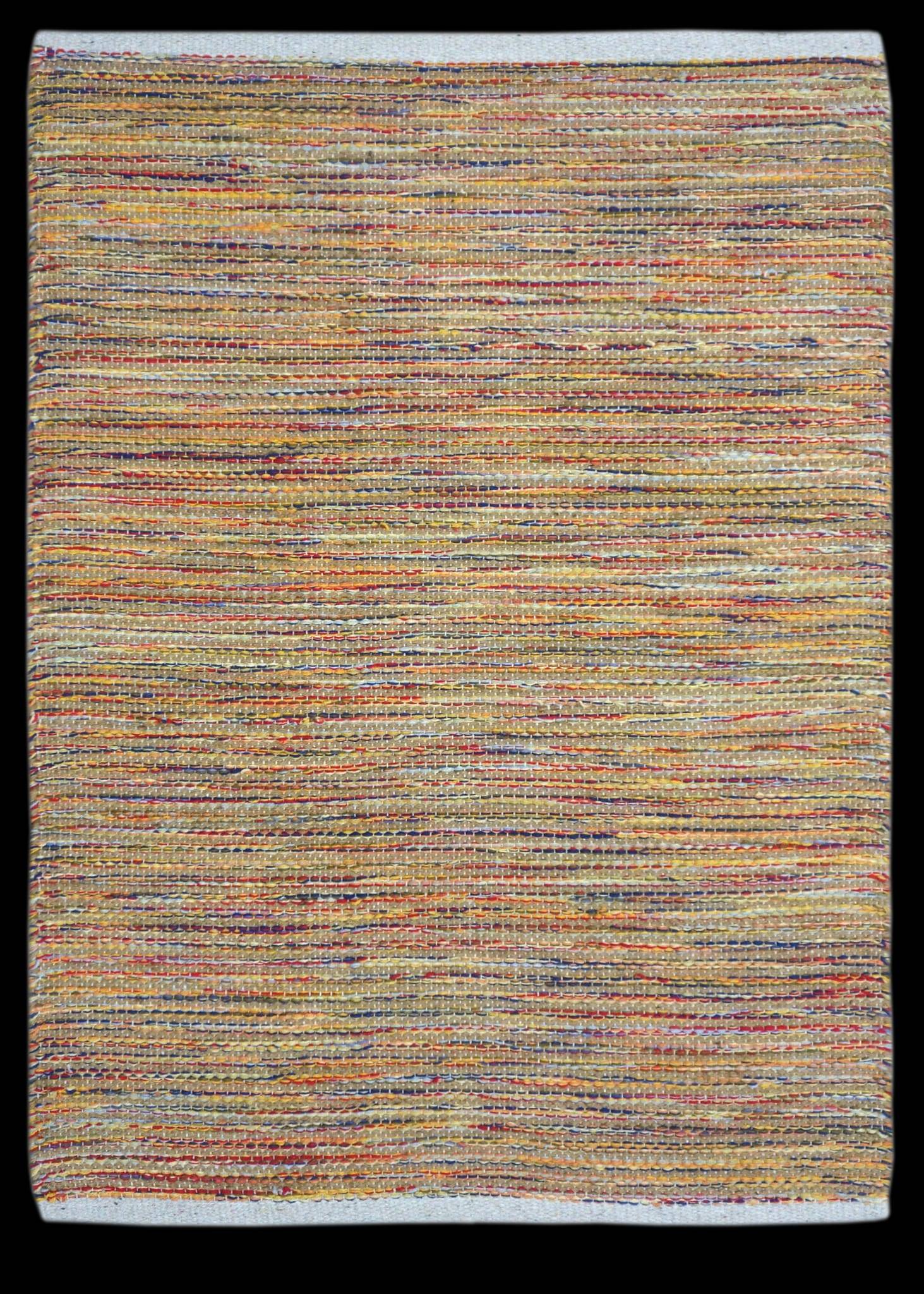 Ecloz - Tapis multicolore en coton et jute 80x50 - ECLOZ