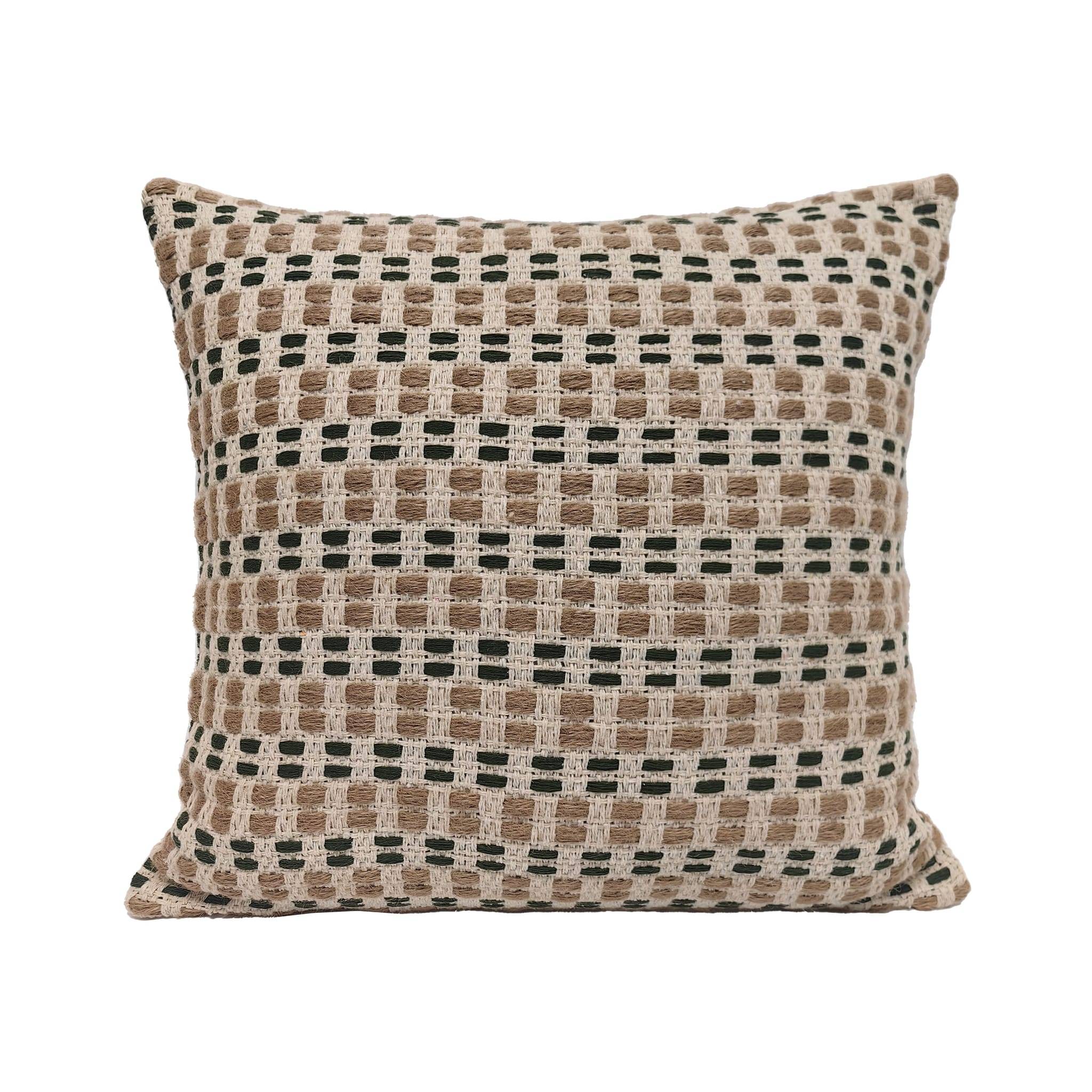 Ecloz - Coussin vert et beige - ECLOZ