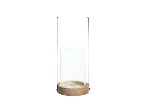 Ecloz - Lanterne métal bois H. 28 cm - ECLOZ