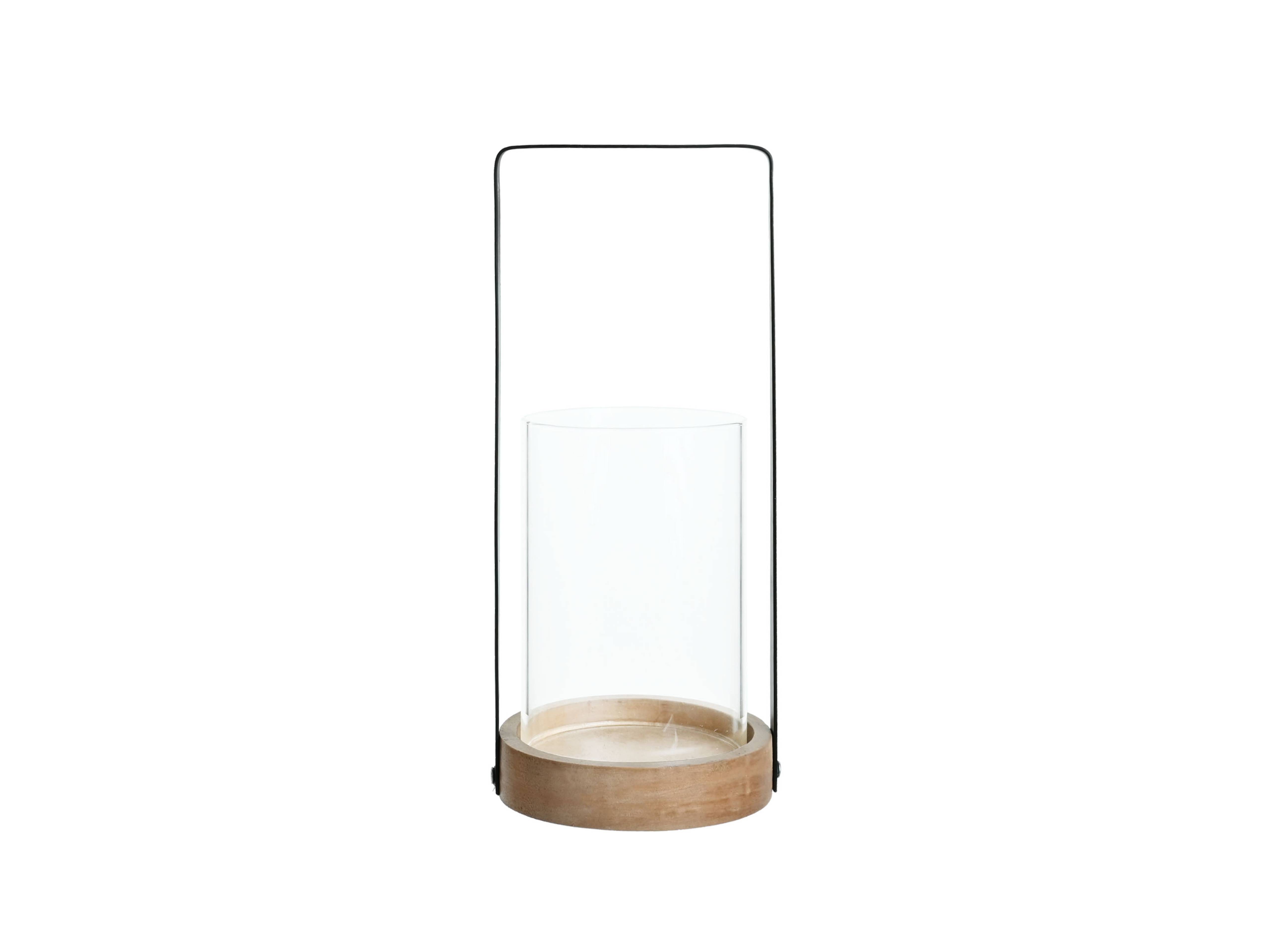 Ecloz - Linterna metal madera H. 28 cm - ECLOZ