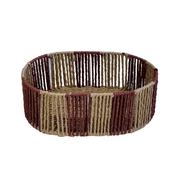 Ecloz - Panier ovale bordeaux H. 11 cm - ECLOZ