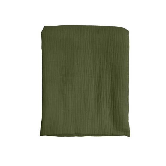Ecloz - Plaid gaze de coton vert - ECLOZ