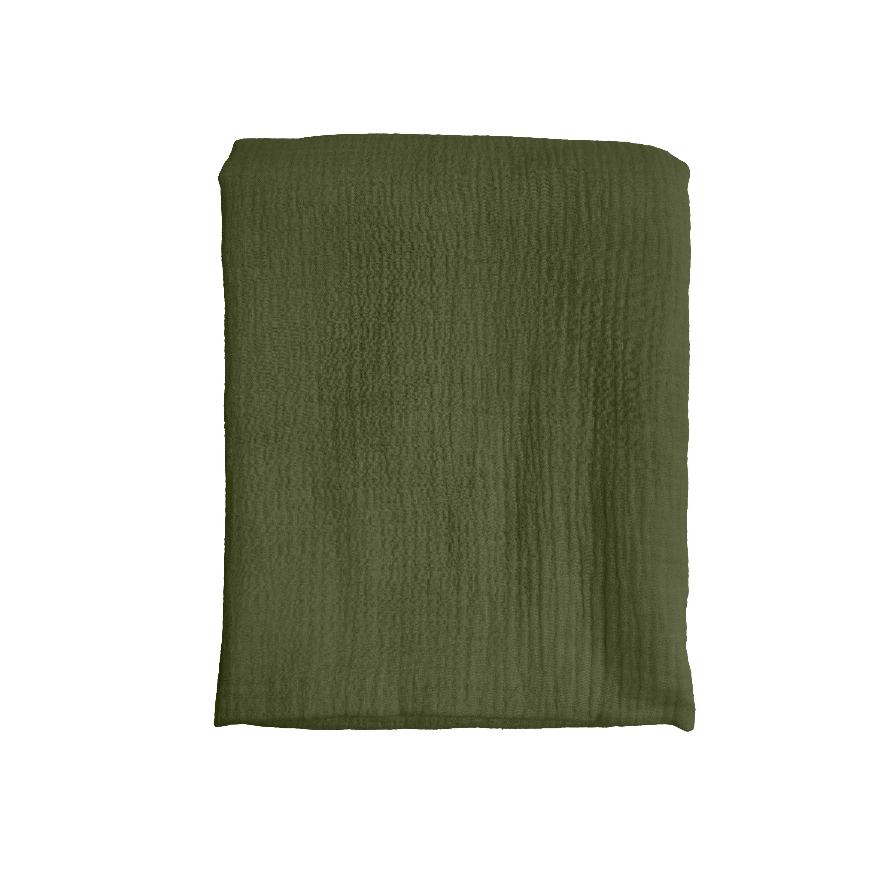 Ecloz - Plaid gaze de coton vert - ECLOZ