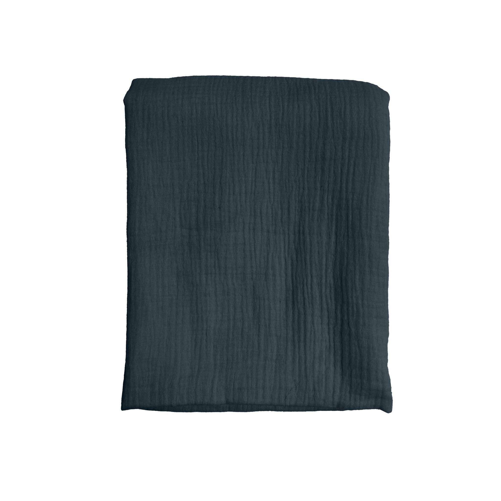 Ecloz - Plaid gaze de coton bleu - ECLOZ