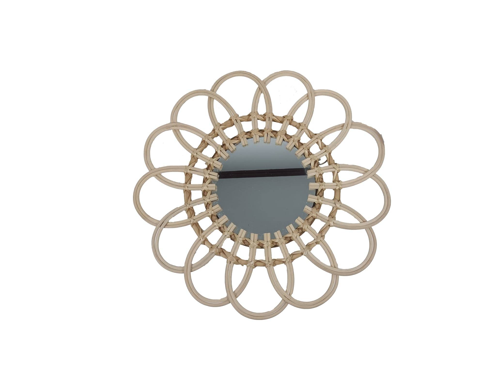 Ecloz - Miroir en rotin fleurs Ø41 cm - ECLOZ