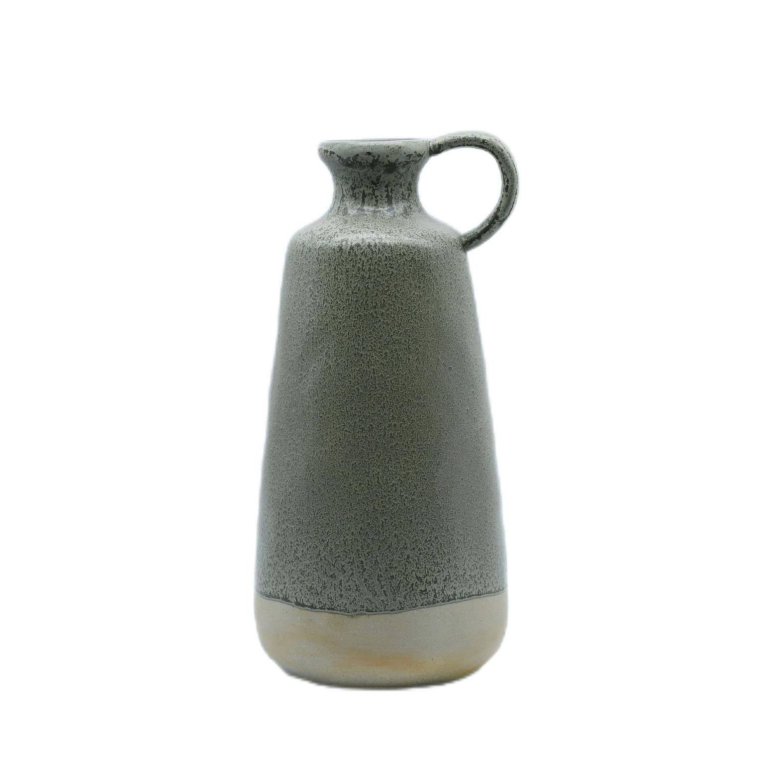 Ecloz - Vase vert foncé et beige H. 26 cm - ECLOZ