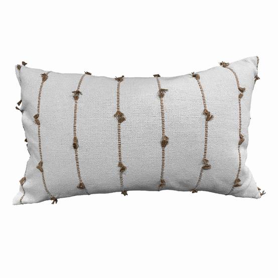 Ecloz - Coussin rectangulaire rayé marron - ECLOZ