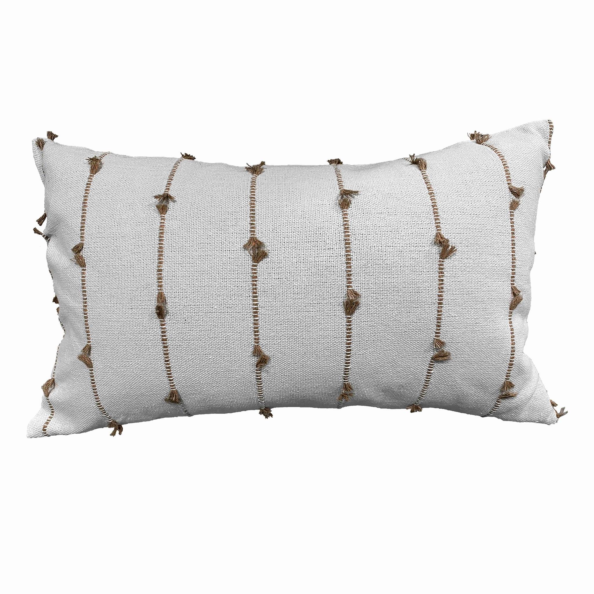 Ecloz - Coussin rectangulaire rayé marron - ECLOZ