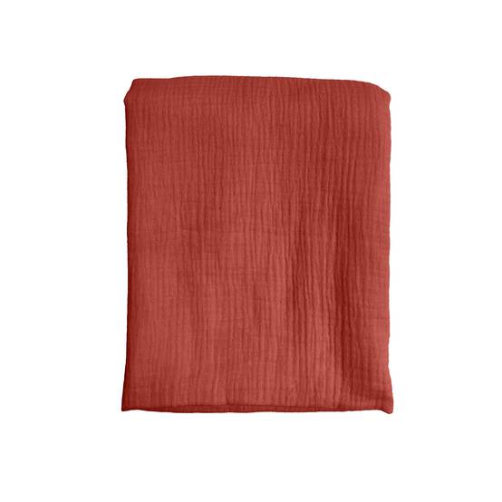 Ecloz - Plaid gaze de coton rouille - ECLOZ