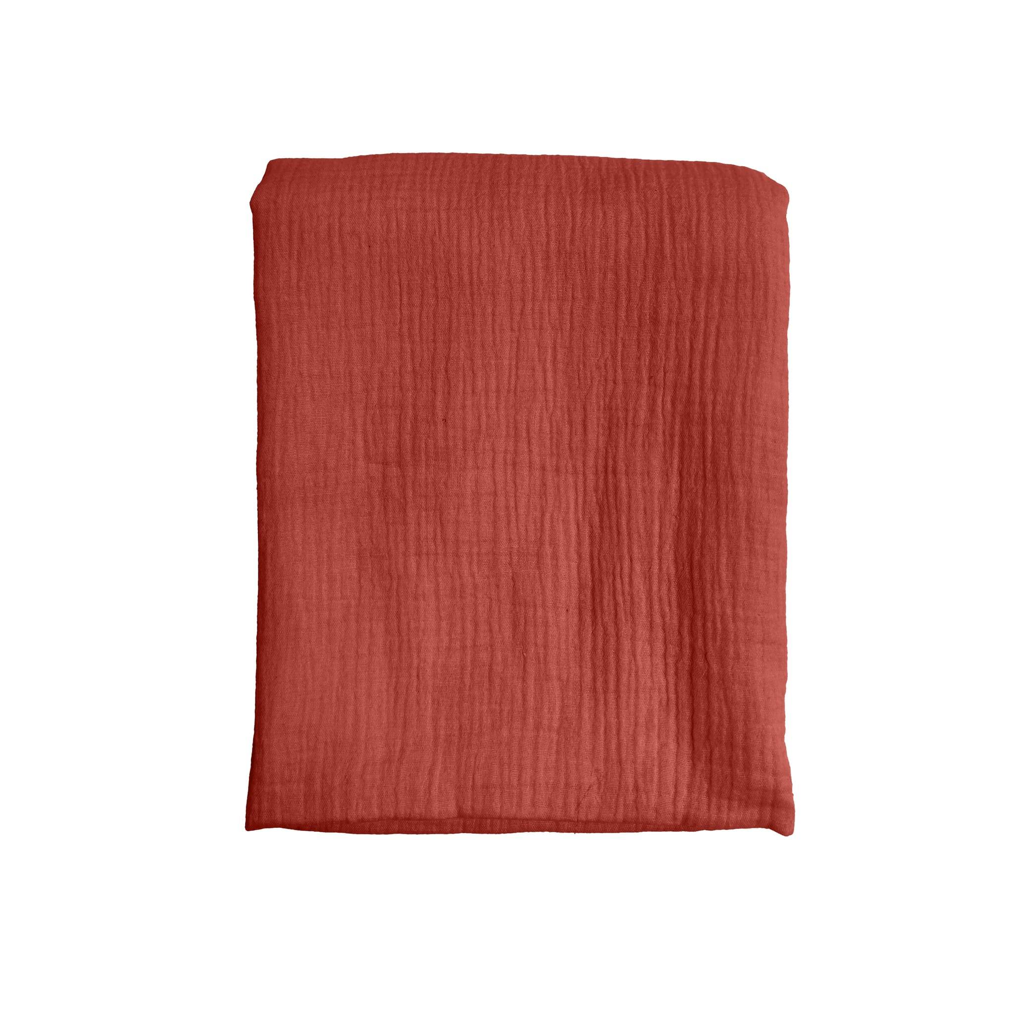 Ecloz - Plaid gaze de coton rouille - ECLOZ
