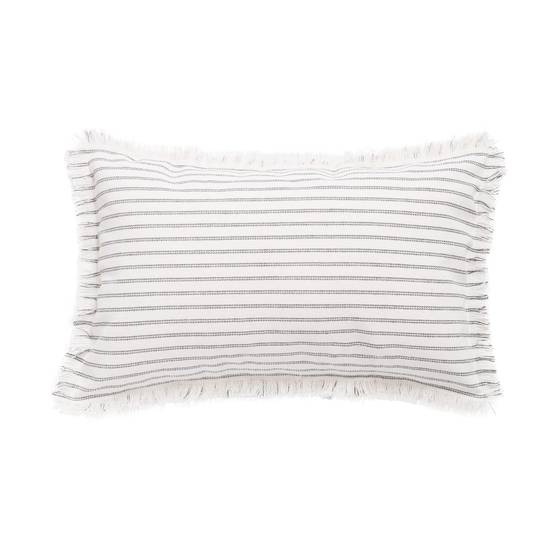 Ecloz - Coussin rectangulaire rayé gris - ECLOZ