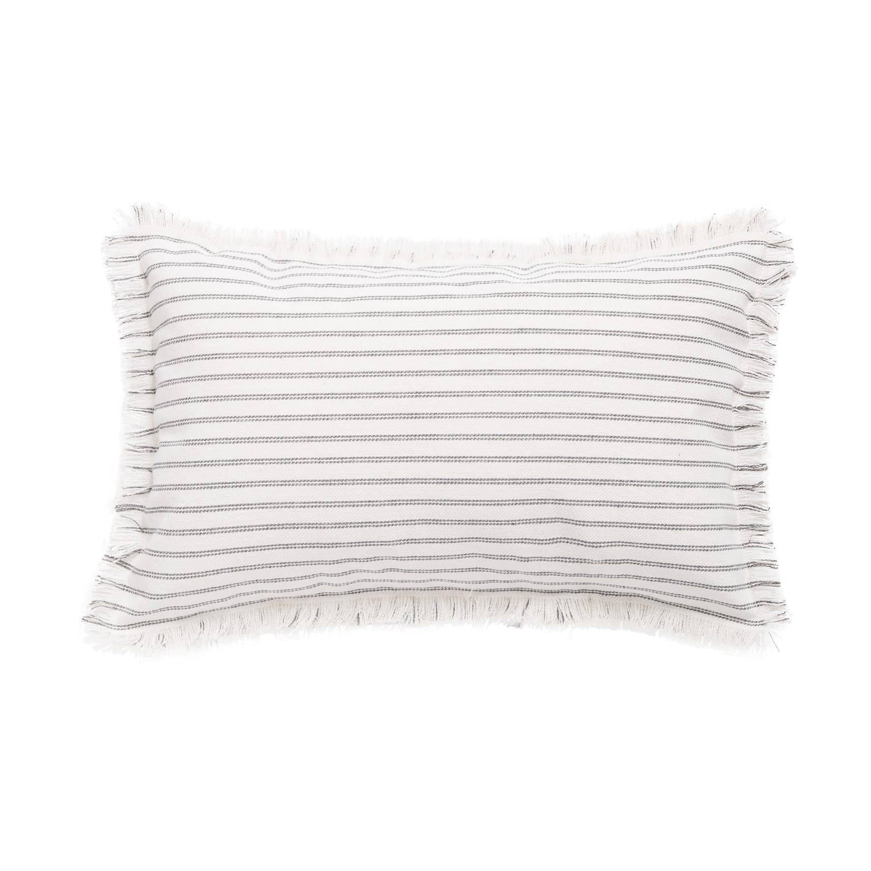 Ecloz - Coussin rectangulaire rayé gris - ECLOZ