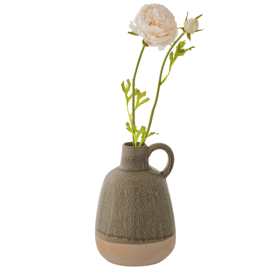 Ecloz - Vase vert foncé et beige H. 16 cm - ECLOZ - Image 3