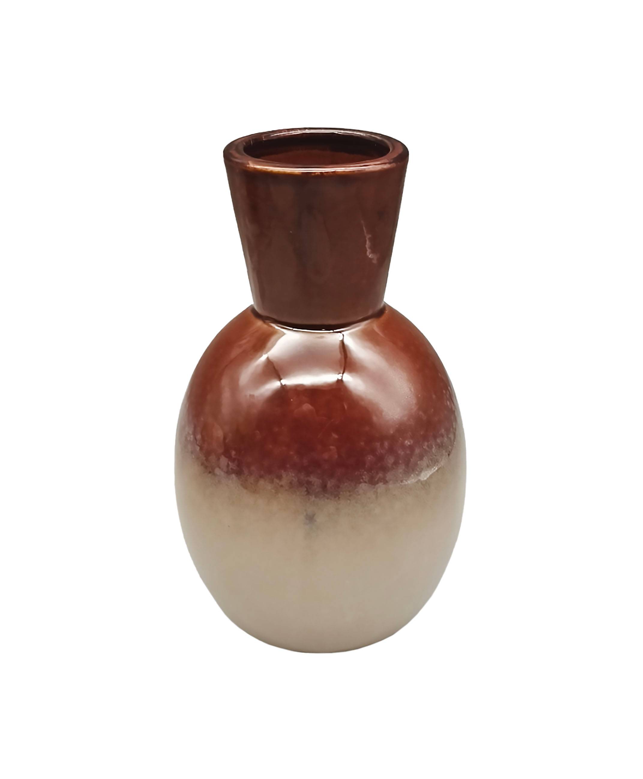 Ecloz - Vase bicolore marron H. 15,5 cm - ECLOZ
