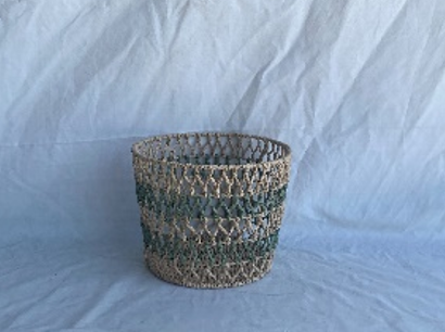 Ecloz - Cesta bicolor verde H. 20,5 cm - ECLOZ