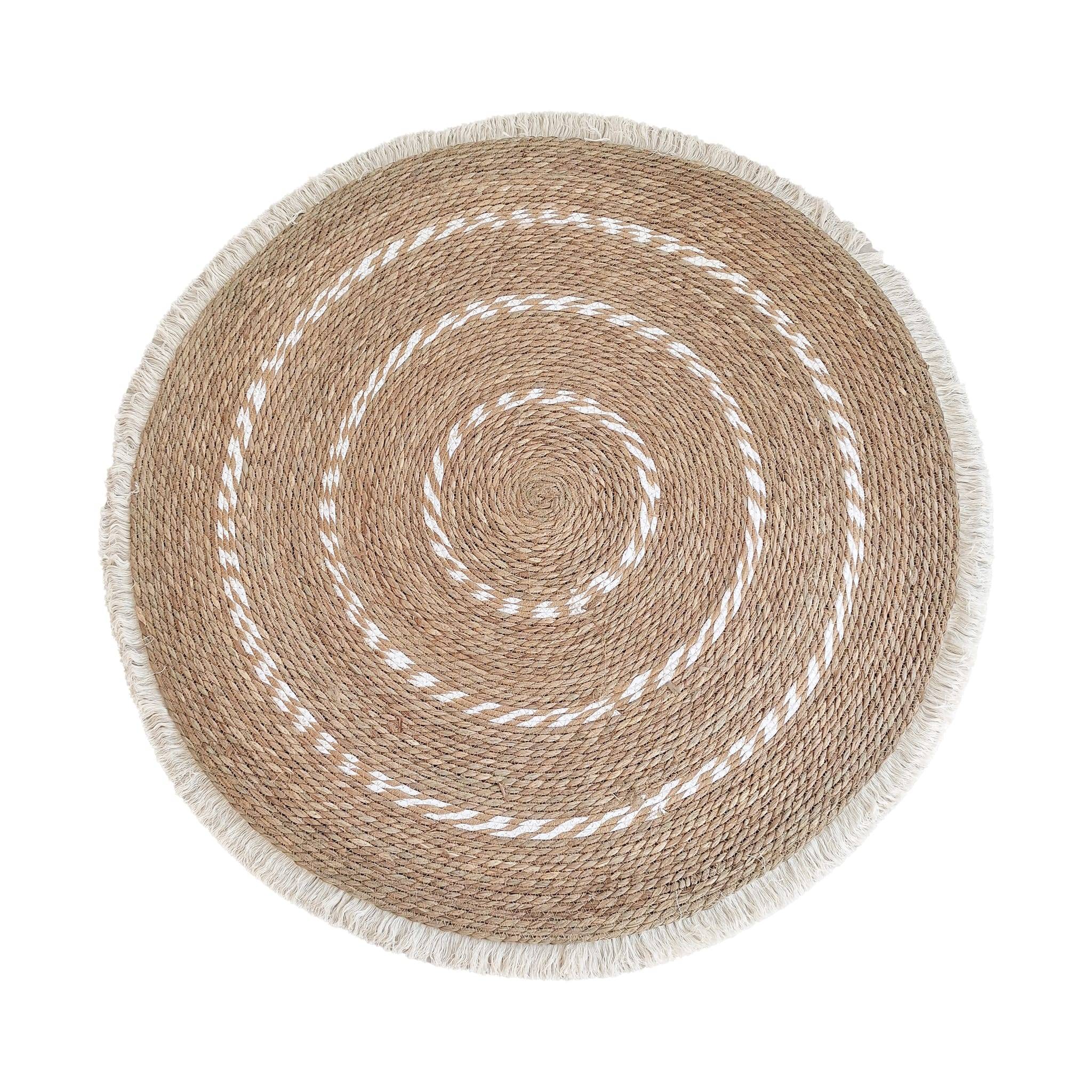 Ecloz - Tapis naturel et blanc Ø 100 cm - ECLOZ