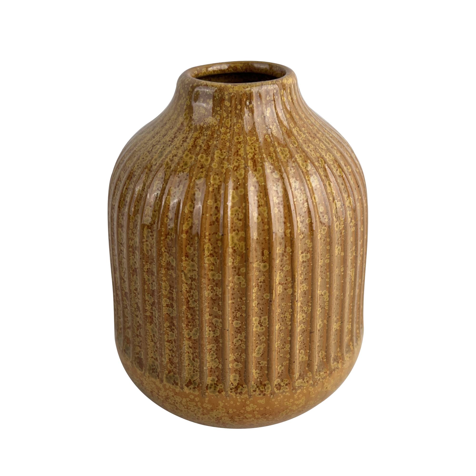 Ecloz - Vase ocre strié H. 11 cm - ECLOZ