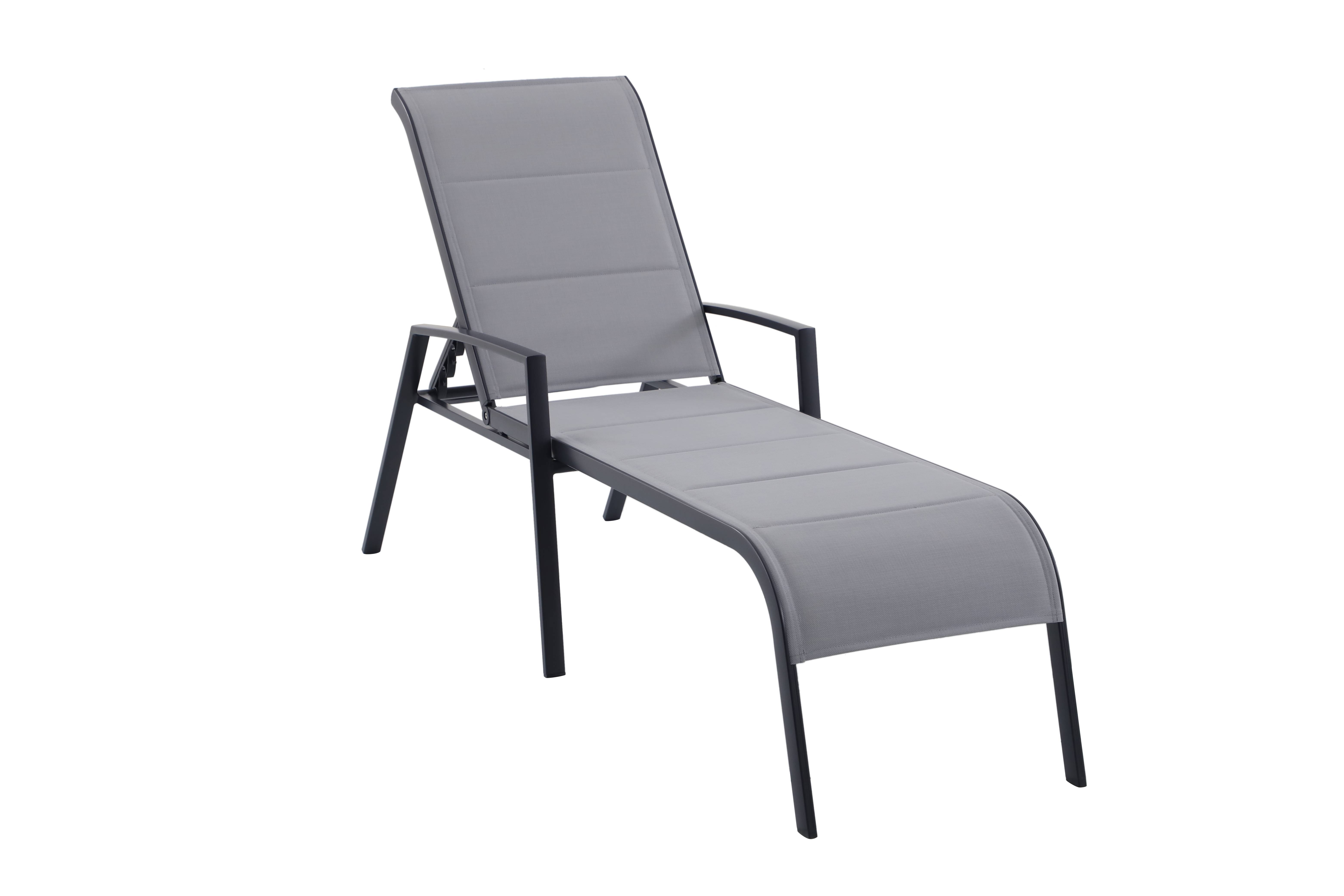 Ecloz - Bain de soleil alu textilène bleu Sommet ECLOZ