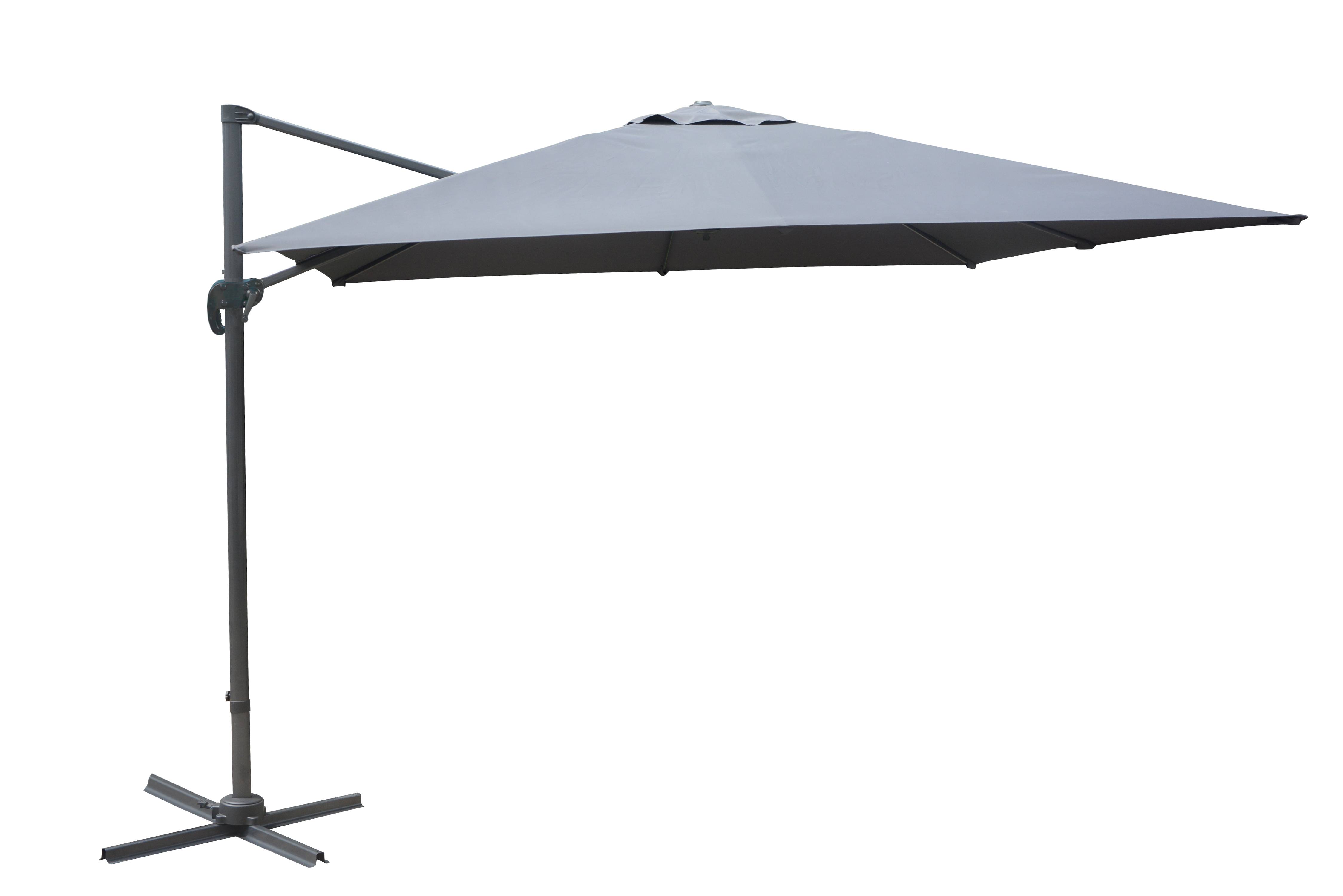 Proloisirs - Parasol desplazado aluminio 3x4/8 inclinable Gris - Imagen 1