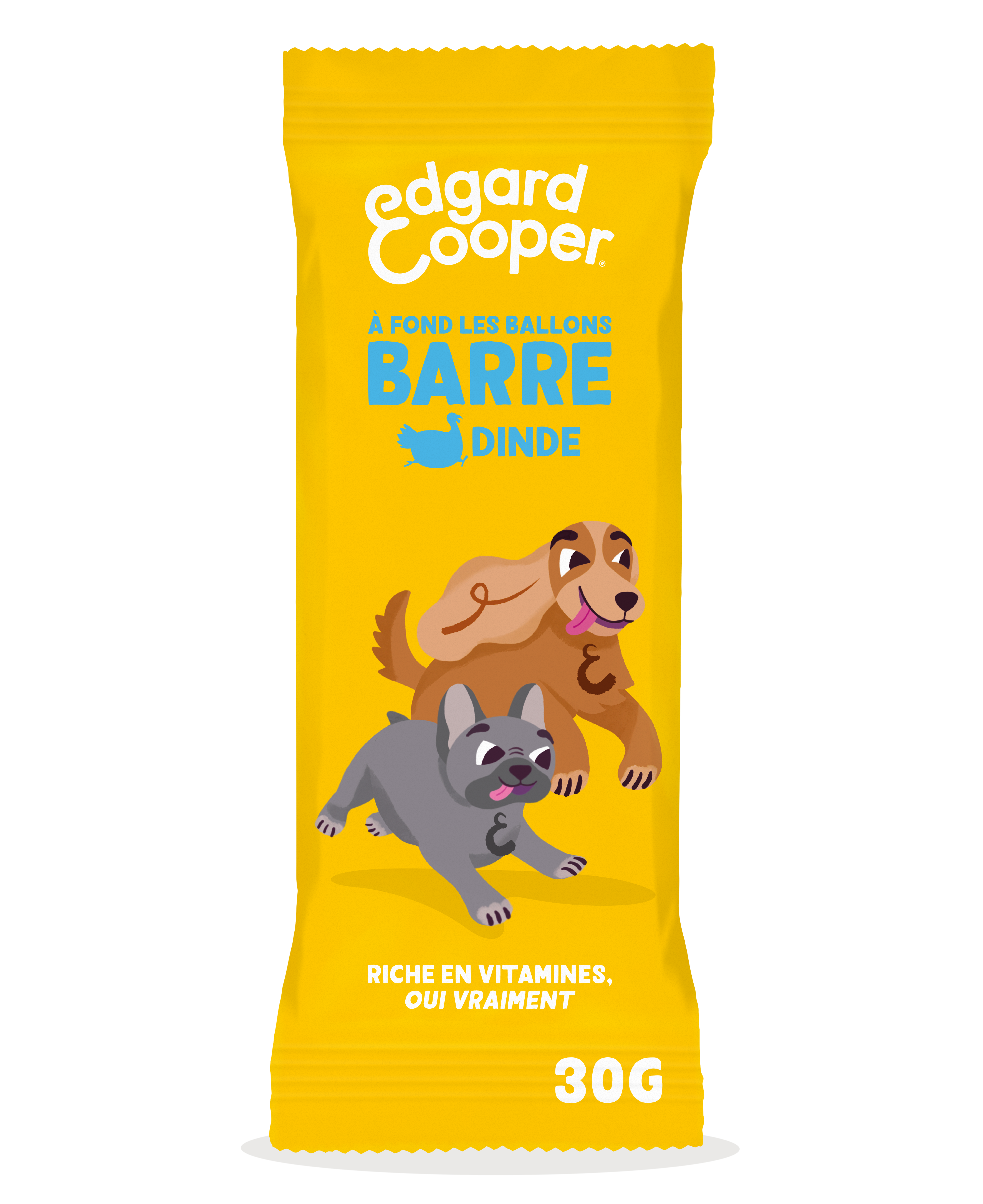 Edgard & Cooper - Friandises barre énergétique chien adulte sans céréales poulet dinde 30 g - Edgard & Cooper