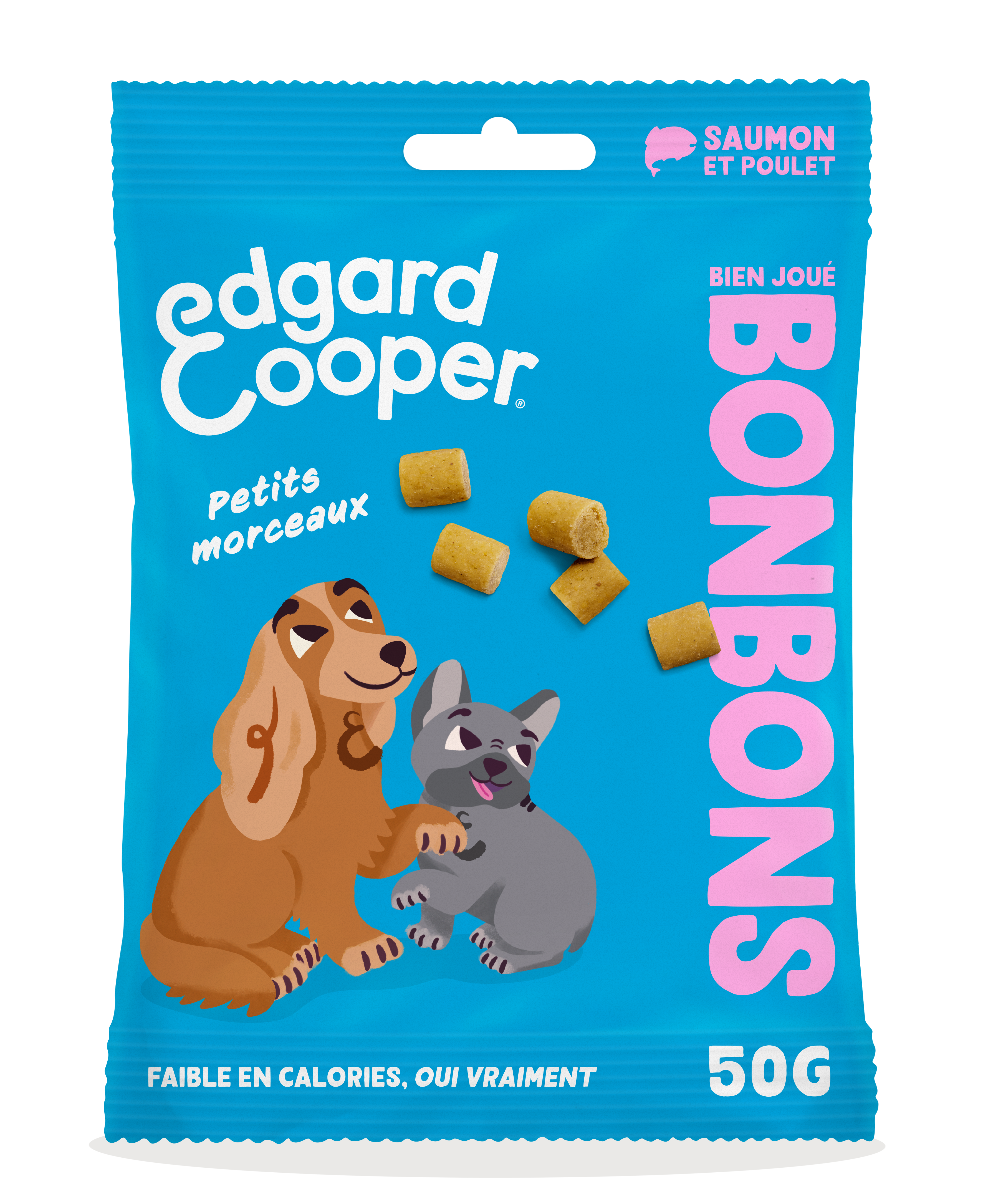 Edgard & Cooper - Friandise bonbon chien adulte sans céréales poulet saumon - Edgard & Cooper