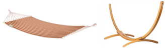 Ecloz - Hamac sur pied bois 1 personne polyester coton Twister - ECLOZ