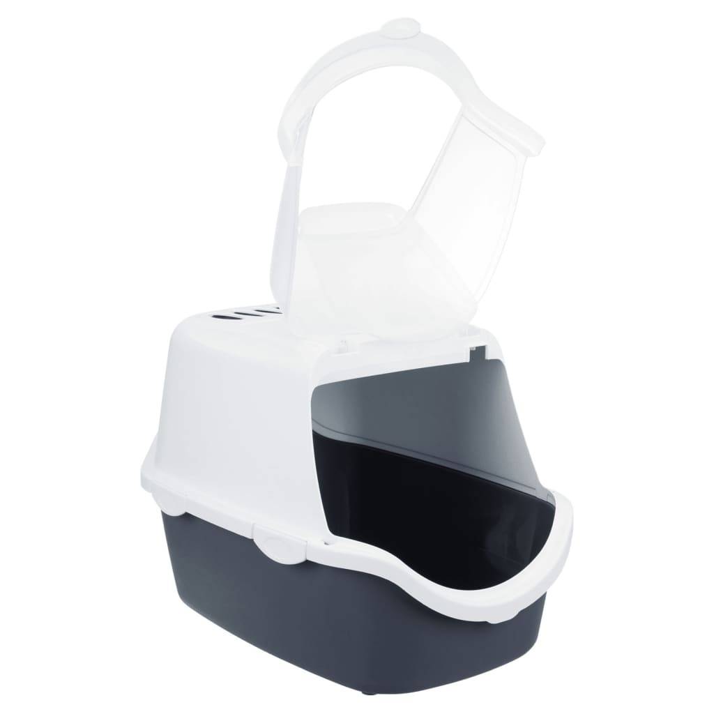 Bac à litière Vico pour chats plastique bleu-gris et blanc L.40 l.40 H.56 cm - Trixie - Imagen 2