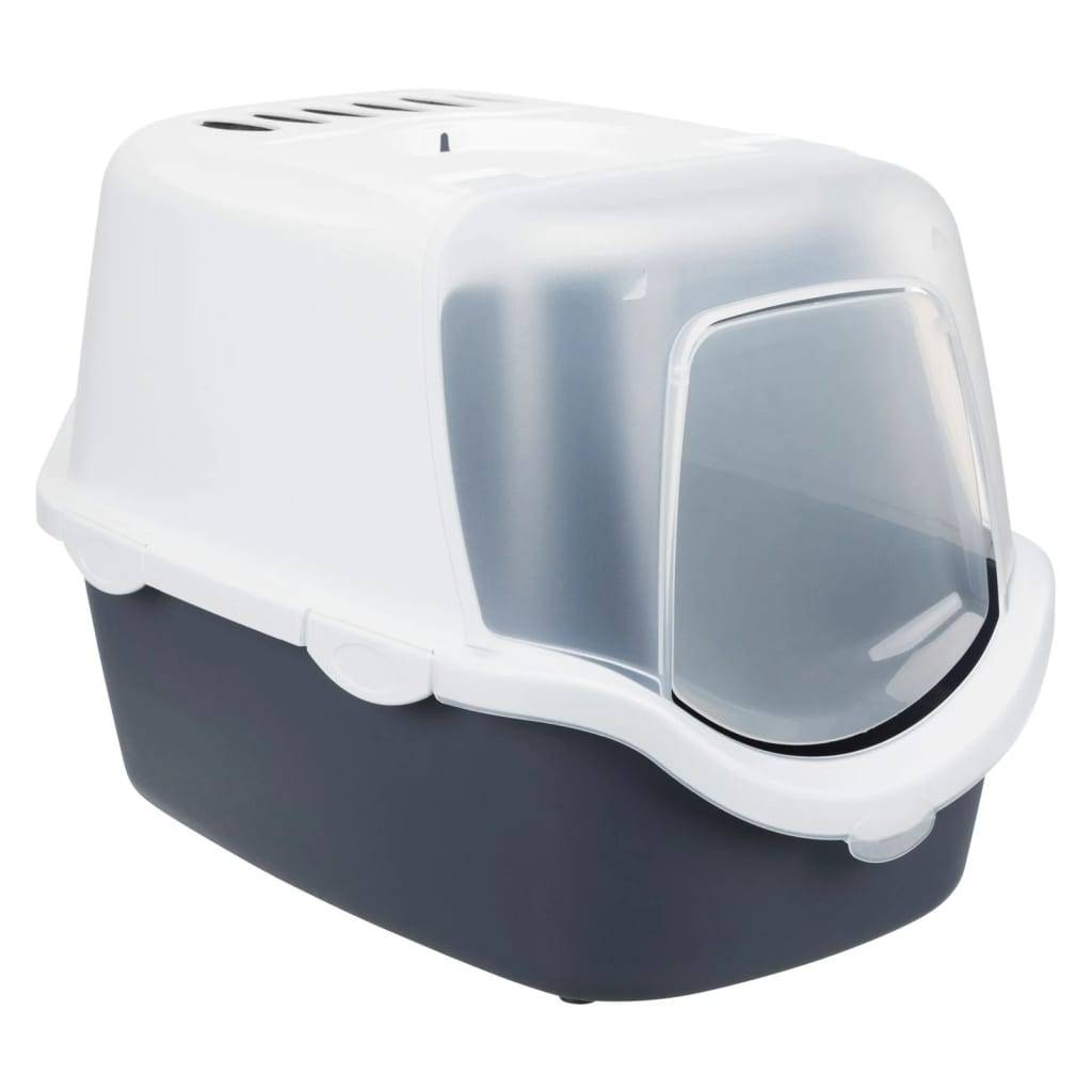 Bac à litière Vico pour chats plastique bleu-gris et blanc L.40 l.40 H.56 cm - Trixie - Imagen 1