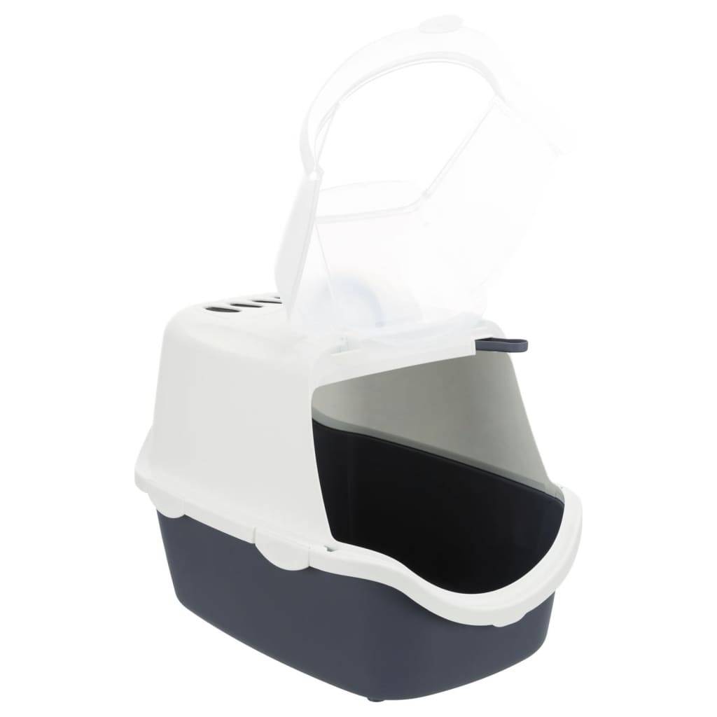 Bac à litière Vico pour chats plastique bleu-gris et blanc L.40 l.40 H.56 cm - Trixie - Imagen 6